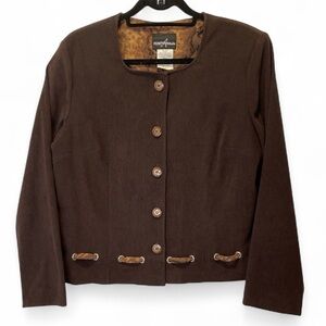 Positive Attitude Dark Brown Women's Blazer size 14